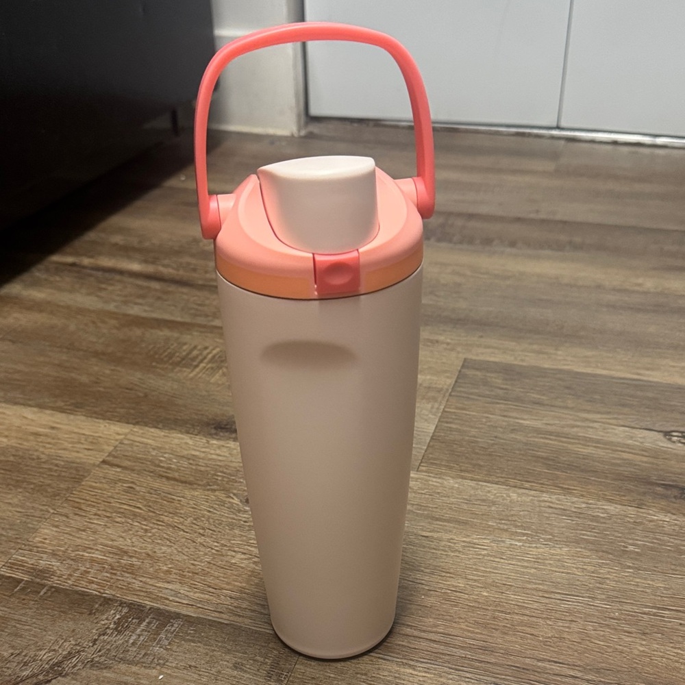 Coral and Beige Insulated Water Bottle owala